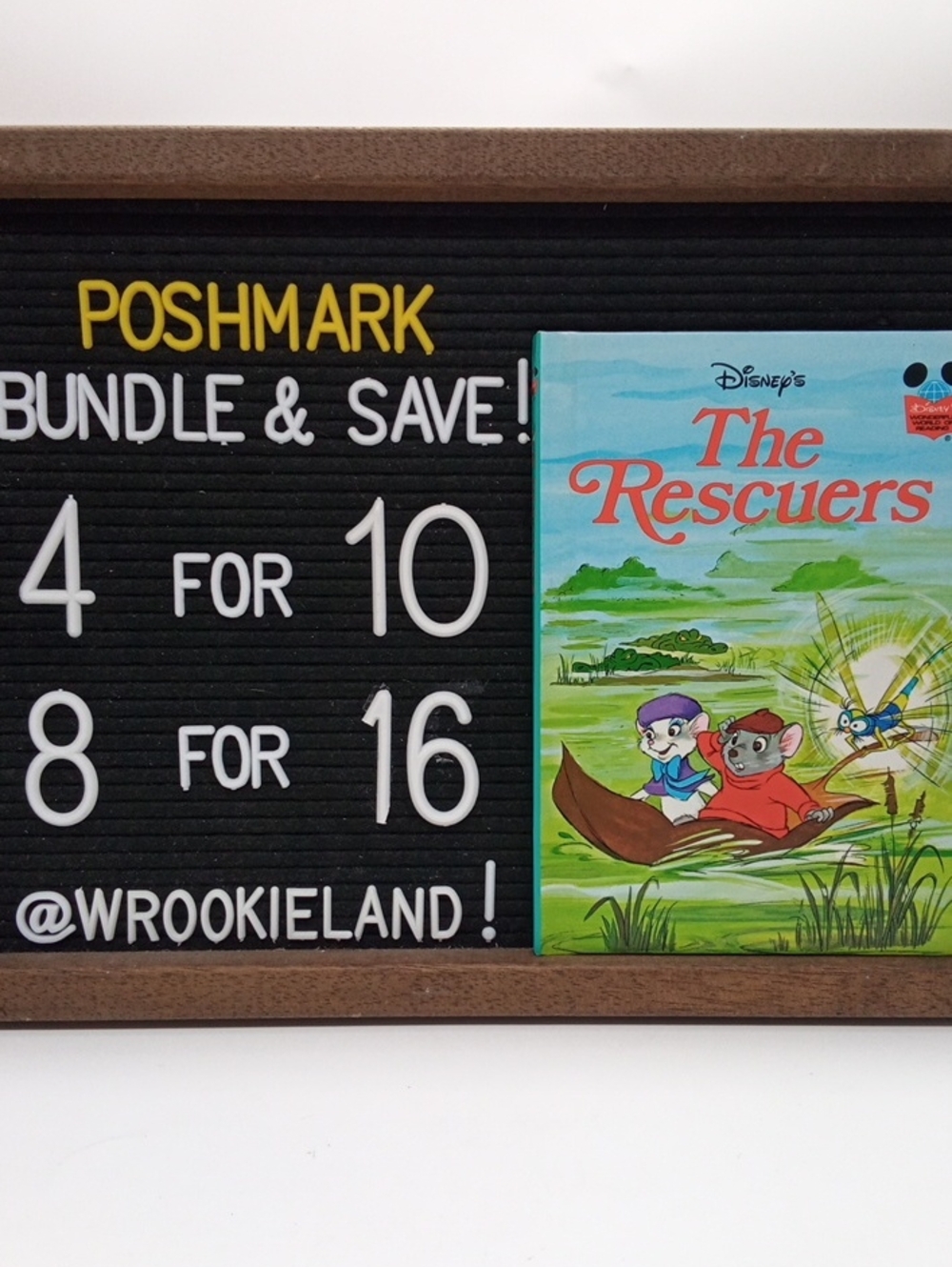 Vintage 1977 Disney Wonderful World Of Reading The Rescuers Book#10